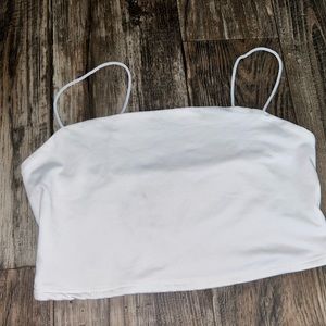 White tank top crop top